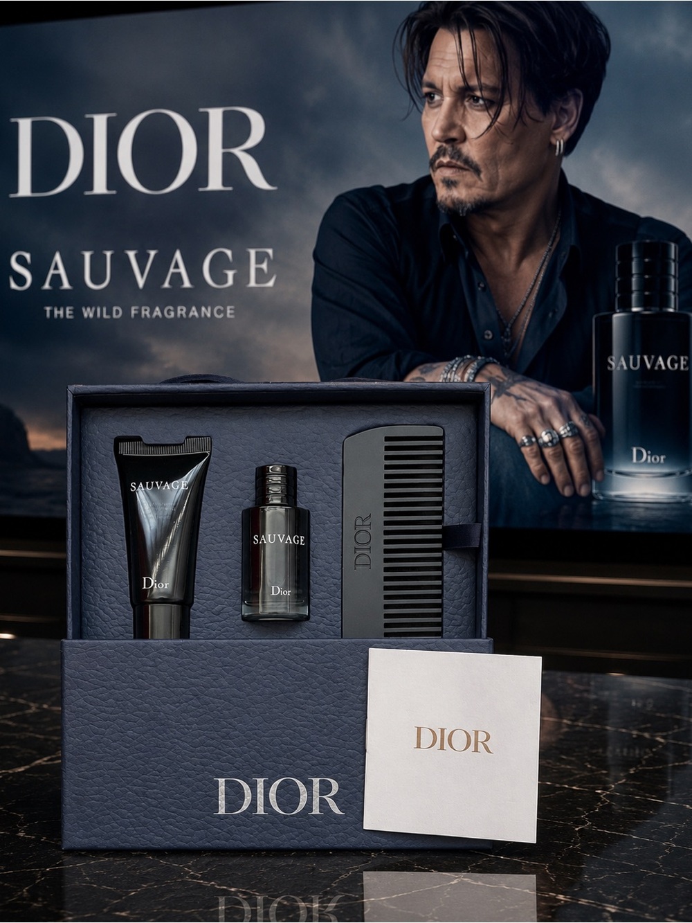 Dior Sauvage Men’s Grooming Set (unfortunately Johnny not included)
